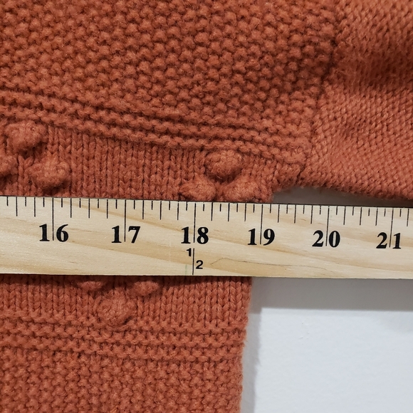 Madewell Bobble Cardigan Sweater Size S Afterglow Red Merino Wool Blend Pockets - Picture 14 of 16
